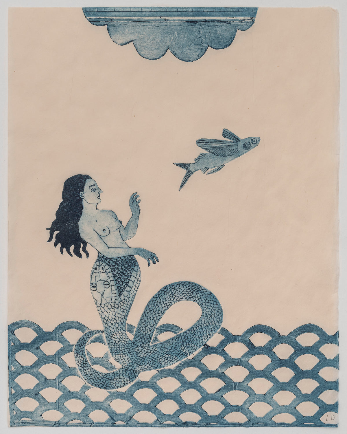 Lauren Drescher | Mermaid in Serpent with Flying Fish