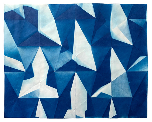Fritz Horstman, Folded Cyanotype 167