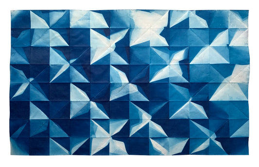 Fritz Horstman, Folded Cyanotype 189