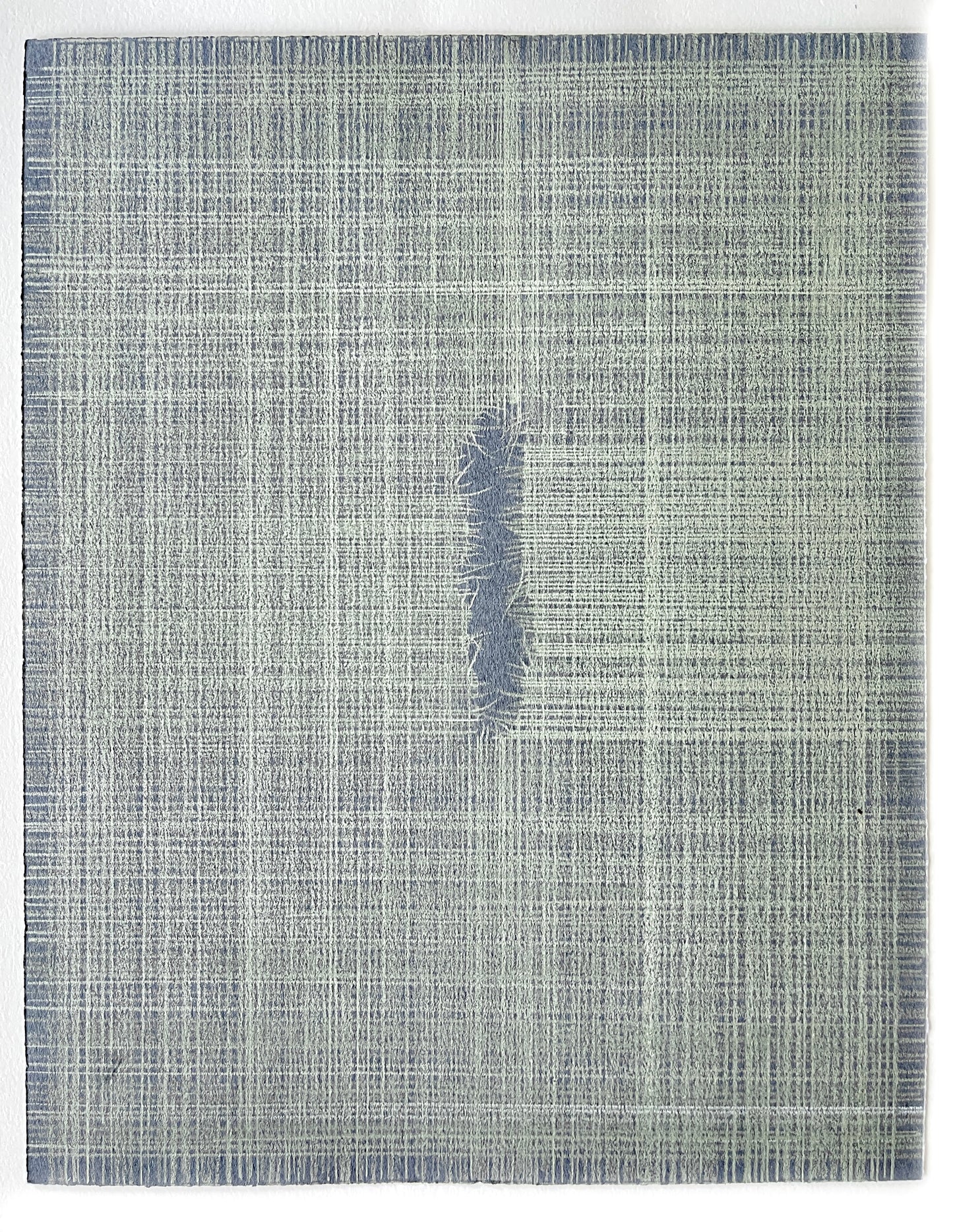 Elizabeth Duffy, Warp / Weft Tear on Grey Flannel
