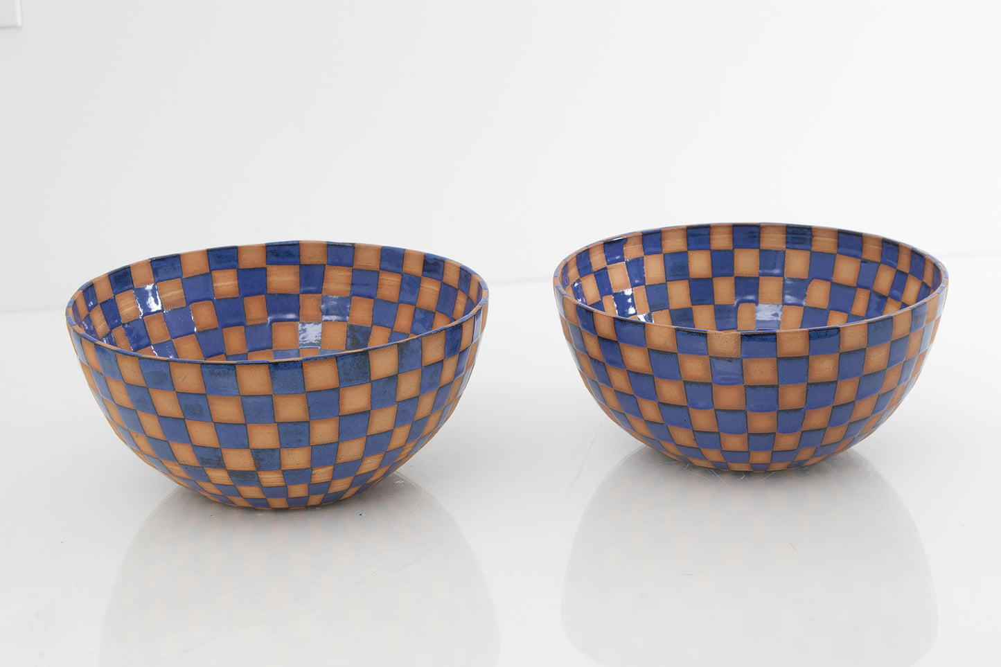 JANIS STEMMERMANN | Blue Check Bowls (1 & 2)