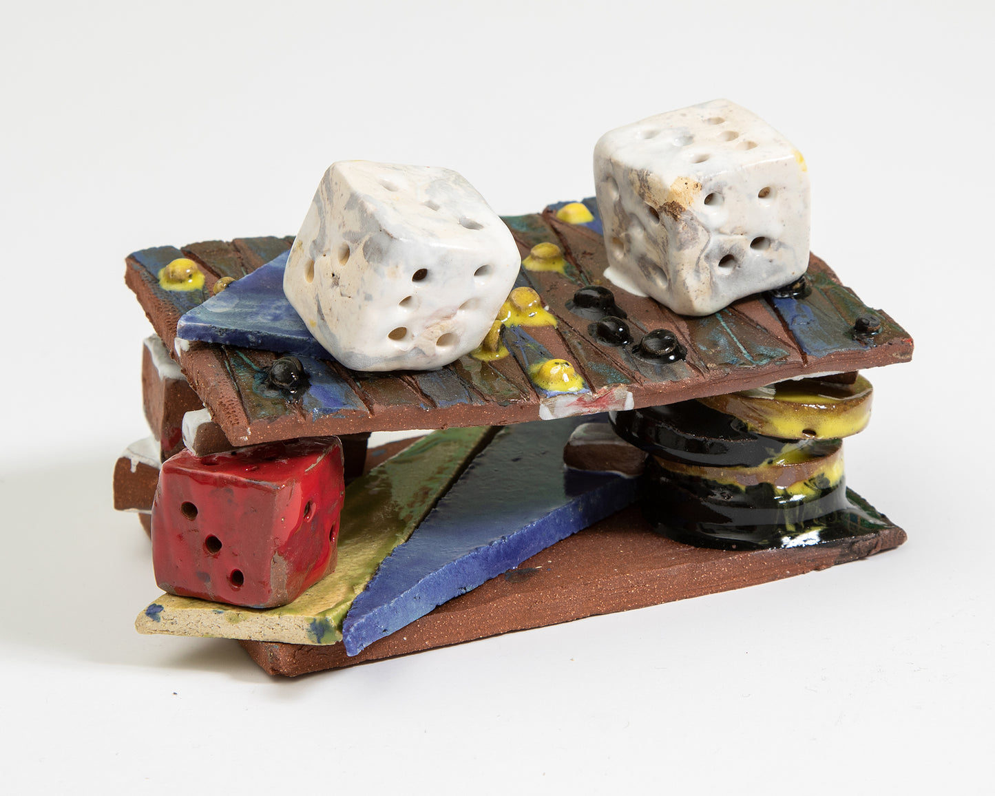 Brick Backgammons, White Dice