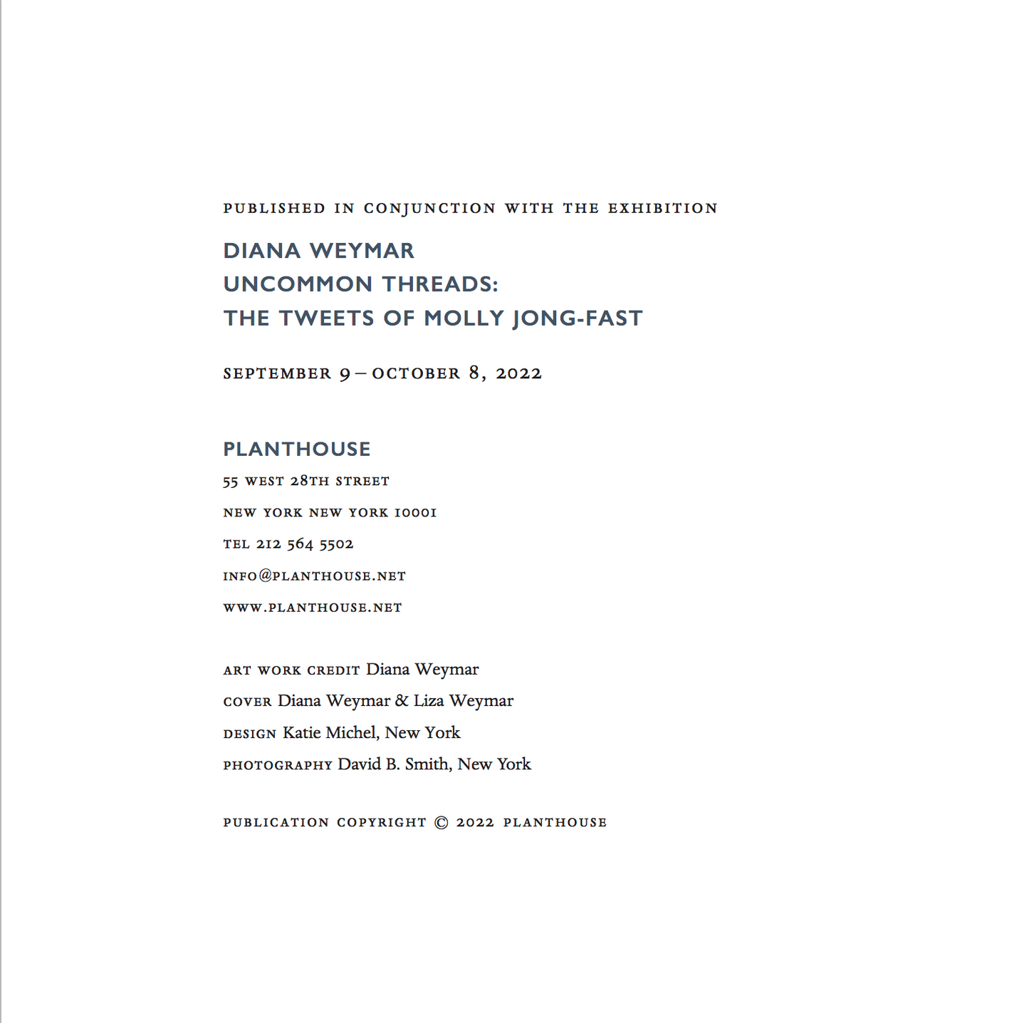 Diana Weymar | Uncommon Threads: The Tweets of Molly Jong-Fast Catalog