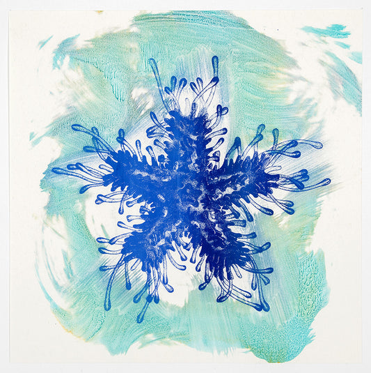 Philip Taaffe | Blue, Five Arms, with Tendrils