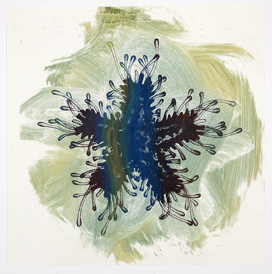 Philip Taaffe | Green, Blue/Red Five Arms