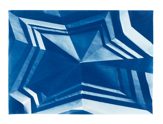 Fritz Horstman, Folded Cyanotype 274