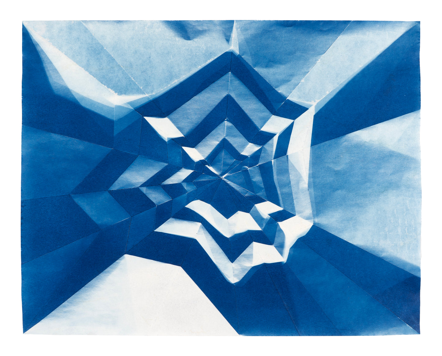 Fritz Horstman, Folded Cyanotype 284