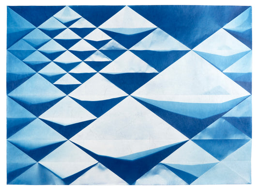 Fritz Horstman, Folded Cyanotype 302