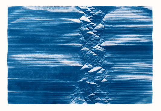 Fritz Horstman, Folded Cyanotype 338