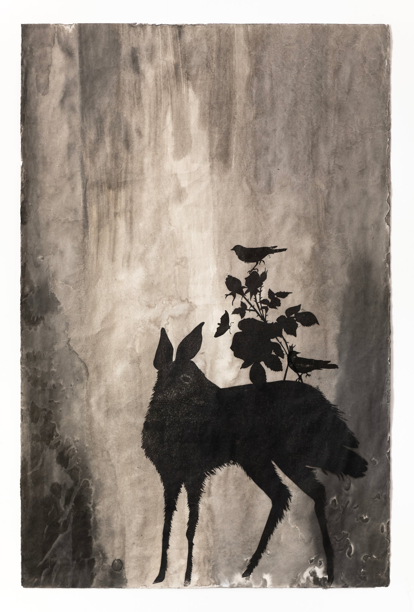 Valerie Hammond | Midnight Hours (Deer with rose & bird)