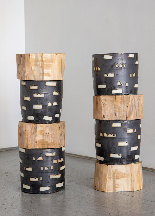 Janis Stemmermann | Black Drip Cylinder with Base