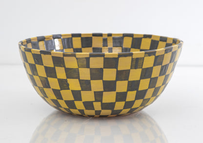 JANIS STEMMERMANN | Charcoal and Yellow Check